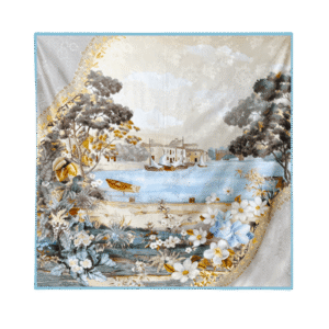 Mulberry Silk 14 Momme Square Scarf Boathouse 108x108 cm