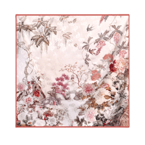 Mulberry Silk 14 Momme Square Scarf Radiant Floral 108x108 cm