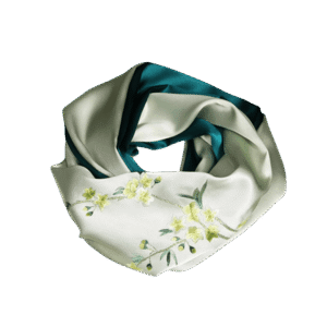 Handcrafted Embroidery Silk Scarf Luxurious 16 Momme Design 155x35cm