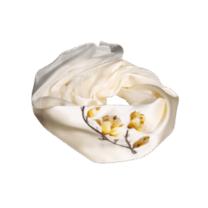 Suzhou Embroidery 100% Mulberry Silk Scarf for Autumn  190x65cm