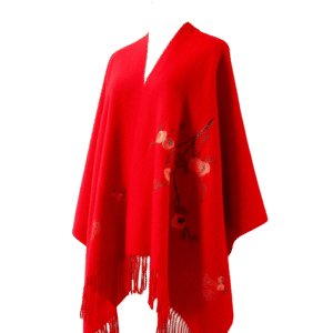 Handcrafted Su Embroidery Cashmere Scarf Luxury Gift Box 200x60cm