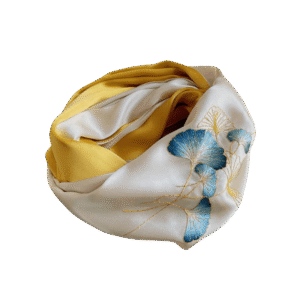 Handmade Suzhou Embroidery 16 Momme Silk Scarf 155x35cm