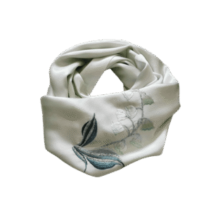 Handmade Su Embroidery 16 Momme Silk Scarf 155x35cm