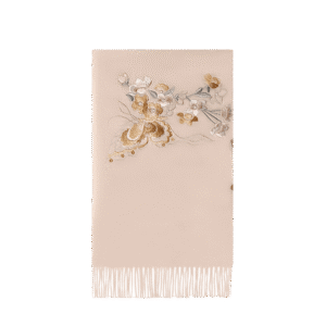 Handcrafted Su Embroidery Luxurious 100% Wool Cashmere Scarf 180x30cm